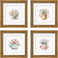 Framed Garden Tea 4 Piece Framed Art Print Set