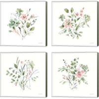 Framed 'Inner Garden 4 Piece Canvas Print Set' border=