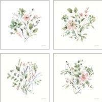 Framed 'Inner Garden 4 Piece Art Print Set' border=