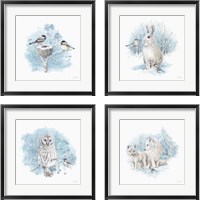 Framed Let it Snow 4 Piece Framed Art Print Set