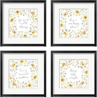 Framed Sunflowers Forever 4 Piece Framed Art Print Set