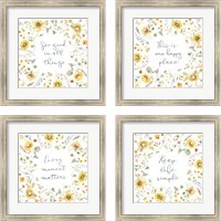 Framed Sunflowers Forever 4 Piece Framed Art Print Set