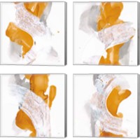 Framed 'Amber Wash 4 Piece Canvas Print Set' border=