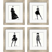 Framed Style Sketches 4 Piece Framed Art Print Set