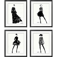 Framed Style Sketches 4 Piece Framed Art Print Set