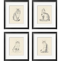 Framed House Cat 4 Piece Framed Art Print Set