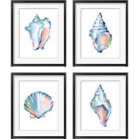 Framed 'Pop Shell Study 4 Piece Framed Art Print Set' border=