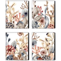 Framed 'Ocean Chorus 4 Piece Canvas Print Set' border=