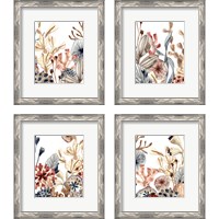 Framed 'Ocean Chorus 4 Piece Framed Art Print Set' border=