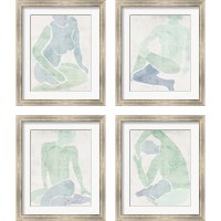 Framed 'Stretching 4 Piece Framed Art Print Set' border=