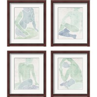 Framed 'Stretching 4 Piece Framed Art Print Set' border=
