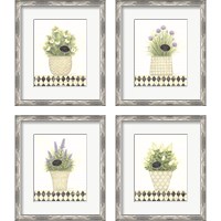 Framed 'Herb 4 Piece Framed Art Print Set' border=