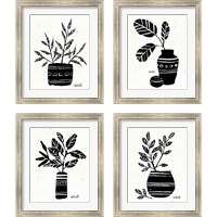 Framed 'Botanical Sketches 4 Piece Framed Art Print Set' border=