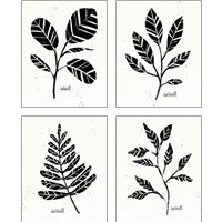 Framed Botanical Sketches 4 Piece Art Print Set