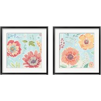 Framed 'Happy Meadow 2 Piece Framed Art Print Set' border=