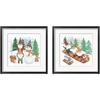 Framed 'Woodland Gnomes 2 Piece Framed Art Print Set' border=