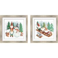 Framed 'Woodland Gnomes 2 Piece Framed Art Print Set' border=