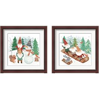 Framed 'Woodland Gnomes 2 Piece Framed Art Print Set' border=