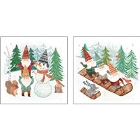 Framed Woodland Gnomes 2 Piece Art Print Set