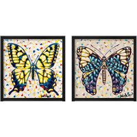 Framed Pop Butterfly 2 Piece Framed Art Print Set