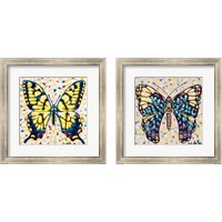 Framed 'Pop Butterfly 2 Piece Framed Art Print Set' border=