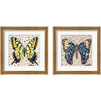 Framed 'Pop Butterfly 2 Piece Framed Art Print Set' border=