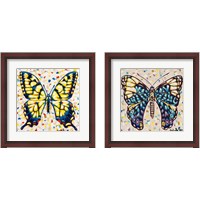 Framed Pop Butterfly 2 Piece Framed Art Print Set