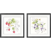 Framed Berries and Bees 2 Piece Framed Art Print Set
