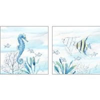 Framed 'Great Blue Sea  2 Piece Art Print Set' border=