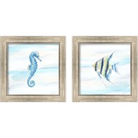 Framed 'Great Blue Sea 2 Piece Framed Art Print Set' border=