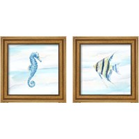 Framed 'Great Blue Sea 2 Piece Framed Art Print Set' border=