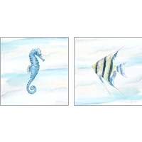 Framed 'Great Blue Sea 2 Piece Art Print Set' border=