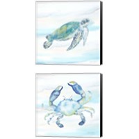 Framed Great Blue Sea 2 Piece Canvas Print Set
