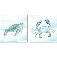 Framed Great Blue Sea 2 Piece Art Print Set