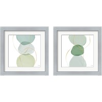 Framed 'Pastel Circles 2 Piece Framed Art Print Set' border=