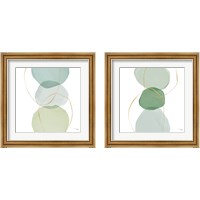 Framed 'Pastel Circles 2 Piece Framed Art Print Set' border=