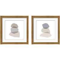 Framed 'Pieces by Pieces Neutral 2 Piece Framed Art Print Set' border=