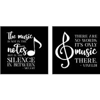 Framed 'Moved by Music 2 Piece Art Print Set' border=
