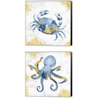 Framed 'Deep Blue Sea 2 Piece Canvas Print Set' border=
