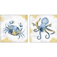 Framed 'Deep Blue Sea 2 Piece Art Print Set' border=
