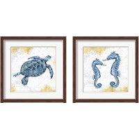 Framed 'Deep Blue Sea 2 Piece Framed Art Print Set' border=