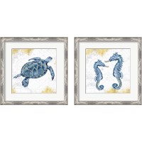 Framed 'Deep Blue Sea 2 Piece Framed Art Print Set' border=