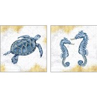 Framed Deep Blue Sea 2 Piece Art Print Set