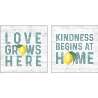 Framed Happy Thoughts 2 Piece Art Print Set