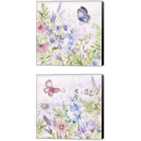 Framed 'Butterfly Trail 2 Piece Canvas Print Set' border=