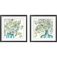 Framed 'Eucalyptus in Mason Jar 2 Piece Framed Art Print Set' border=