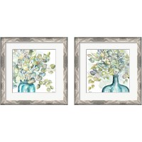 Framed 'Eucalyptus in Mason Jar 2 Piece Framed Art Print Set' border=
