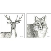 Framed Pencil Forest 2 Piece Art Print Set