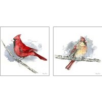 Framed 'Birds & Branches 2 Piece Art Print Set' border=