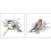 Framed 'Birds & Branches 2 Piece Art Print Set' border=